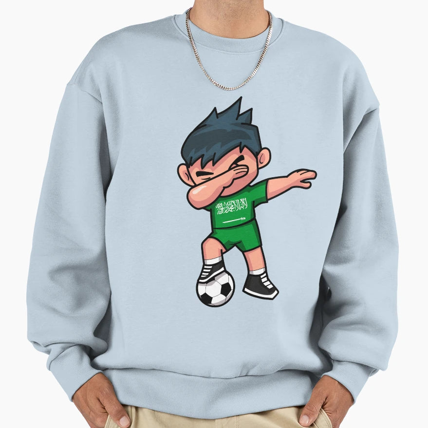 Soccer Dabbing Saudi Arabia Sweatshirt - Streetwear Style Men Women - T-Shirt, Sweatshirt, Hoodie