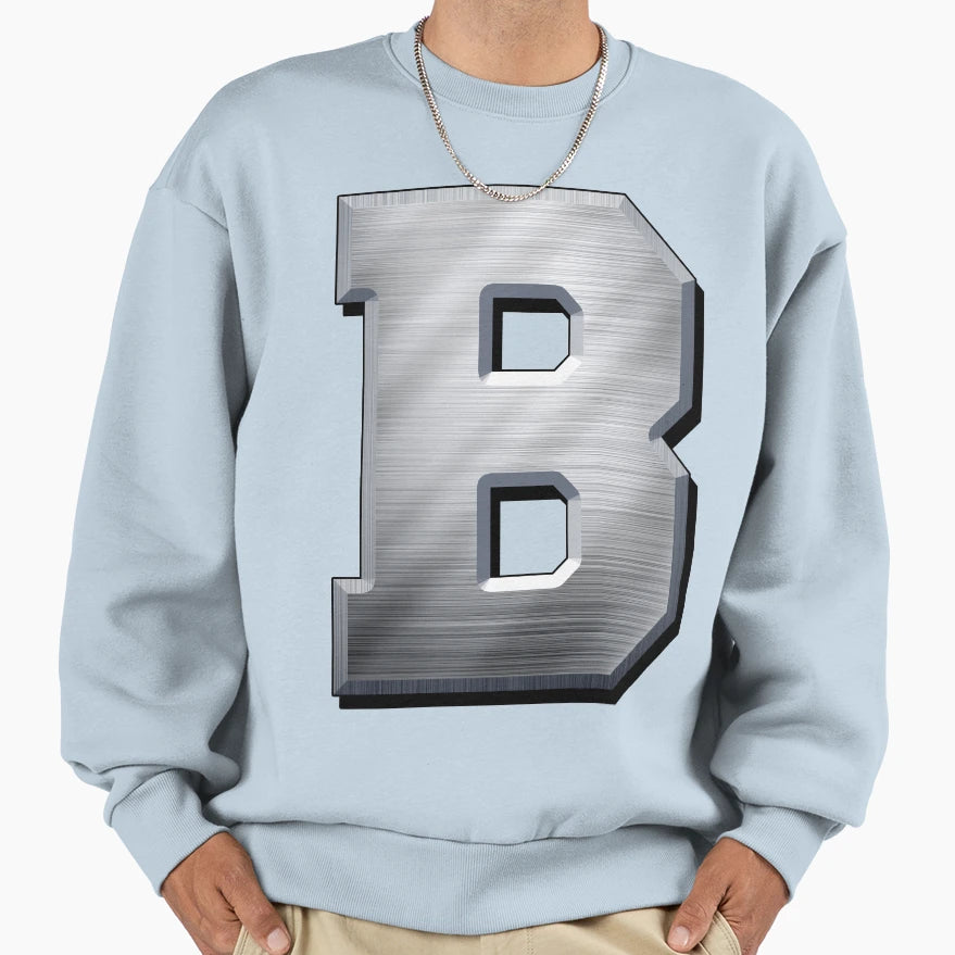 Copy Big Steel Letter B Sweatshirt - Fun Novelty Design Men Women - T-Shirt, Sweatshirt, Hoodie
