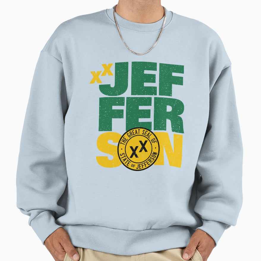 State Jefferson Sweatshirt - Aesthetic Graphic for Adults - T-Shirt, Sweatshirt, Hoodie