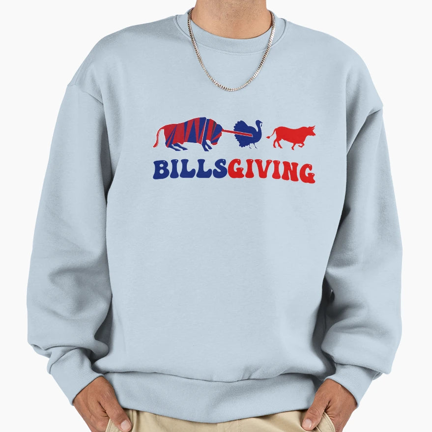 Billsgiving Chicken Thanksgiving Turkey Sweatshirt - Unique Graphic Unisex - T-Shirt, Sweatshirt, Hoodie