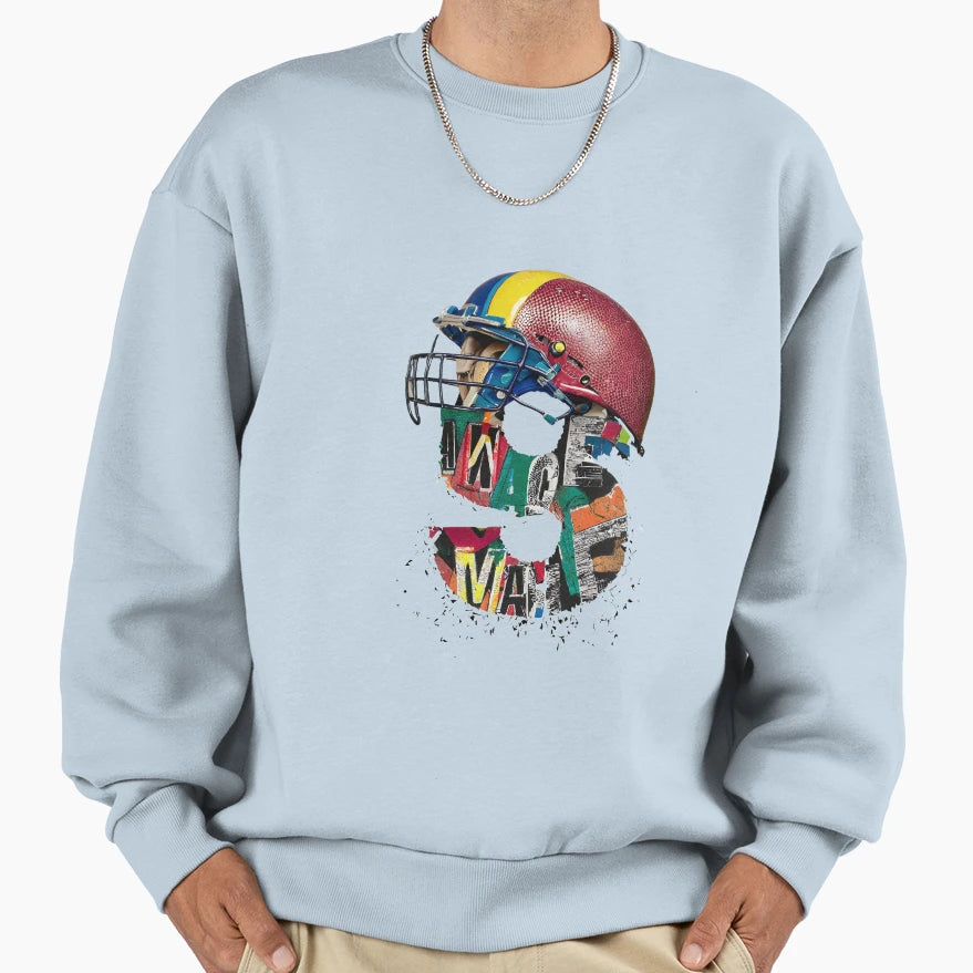 Helmet American Football Collection Sweatshirt - Minimalist Print Men Women - T-Shirt, Sweatshirt, Hoodie