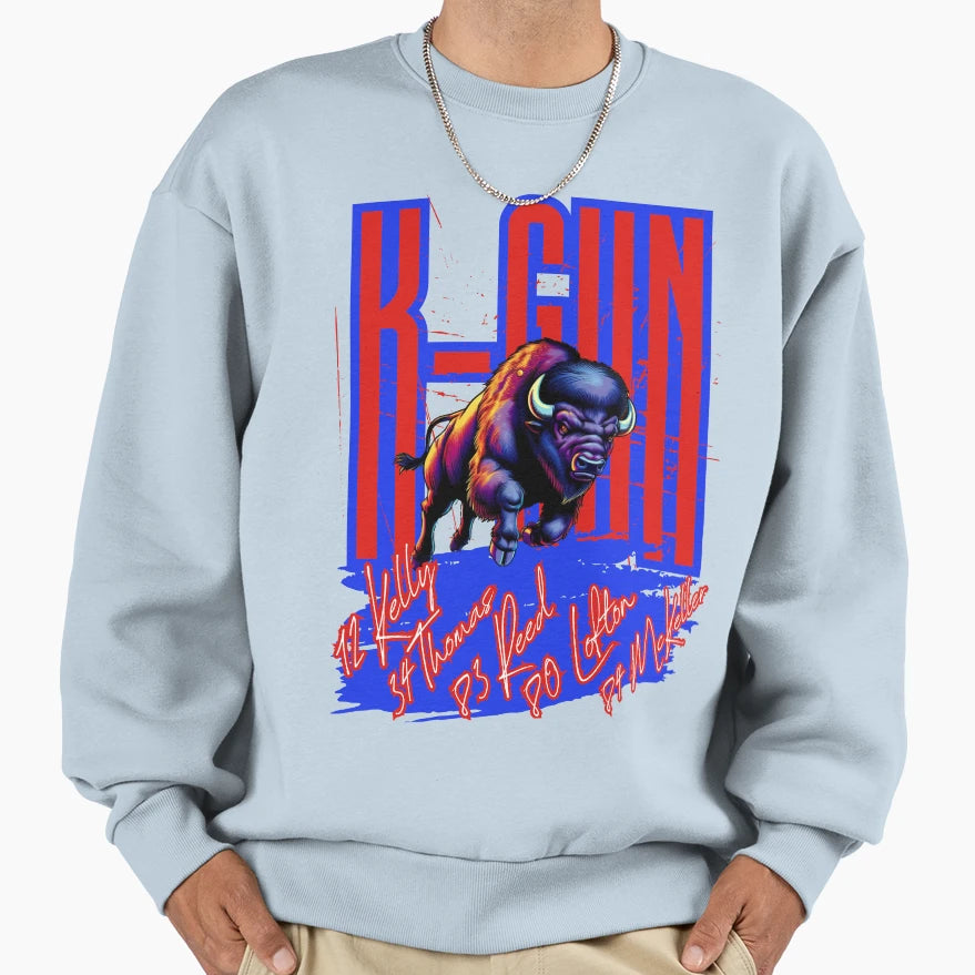 Legendary K Gun Buffalo Offense Tribute Sweatshirt - Graphic Print Unisex - T-Shirt, Sweatshirt, Hoodie