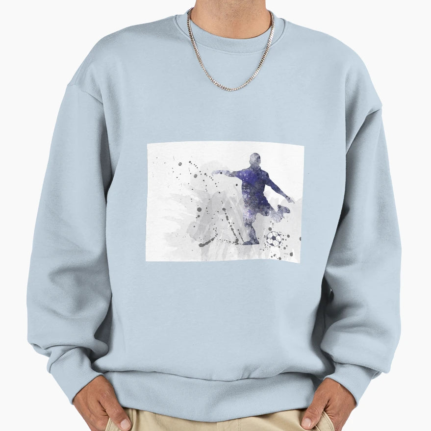 Soccer Player 2 Sweatshirt - Aesthetic Graphic for Adults - T-Shirt, Sweatshirt, Hoodie