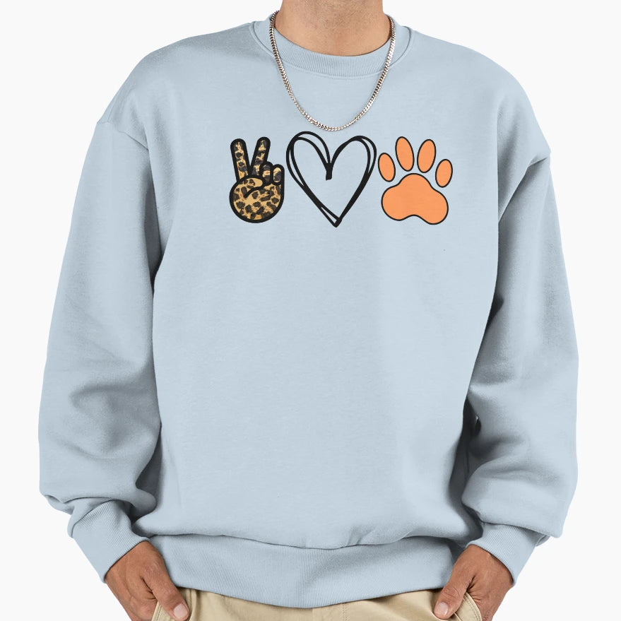 Peace Love Gravette Lions Sweatshirt - Custom Art Print for Adults - T-Shirt, Sweatshirt, Hoodie