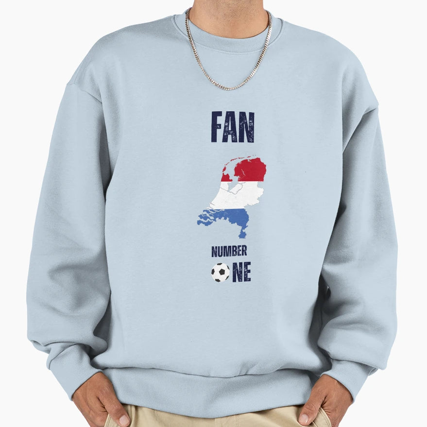 Fan Holland Football Number One Sweatshirt - Casual Everyday Wear Unisex - T-Shirt, Sweatshirt, Hoodie