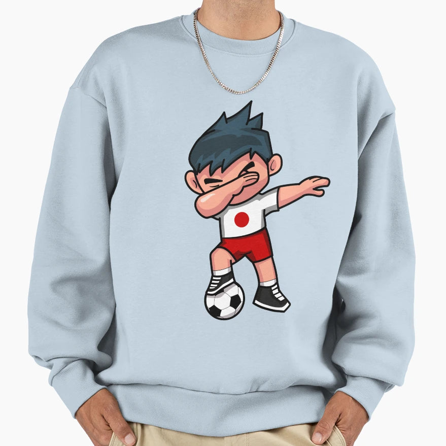 Soccer Dabbing Japan Sweatshirt - Fun Novelty Design for Adults - T-Shirt, Sweatshirt, Hoodie