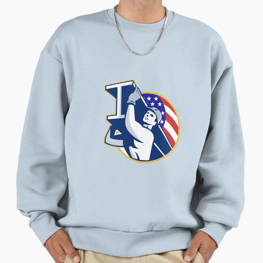 Construction Steel Worker I Beam Sweatshirt - Fun Novelty Design Men Women - T-Shirt, Sweatshirt, Hoodie
