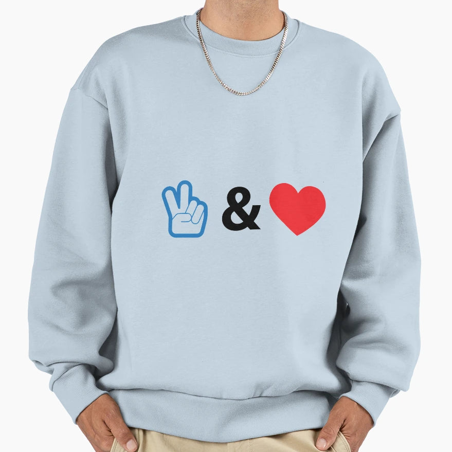 Modern Peace And Love Sweatshirt - Casual Everyday Wear Men Women - T-Shirt, Sweatshirt, Hoodie