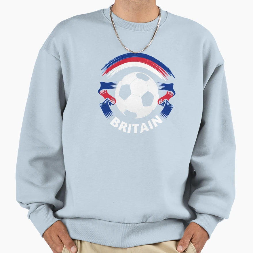 Britain Uk Football Soccer Fan Flag Sweatshirt - Trendy Graphic Men Women - T-Shirt, Sweatshirt, Hoodie