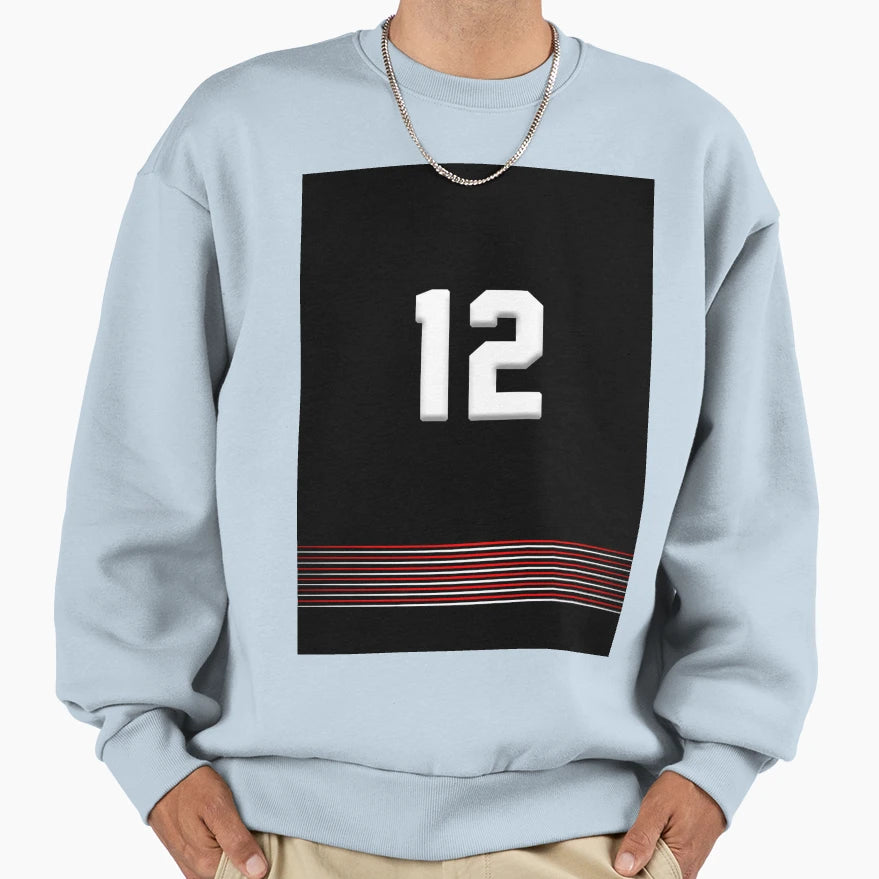 Baseball Red Neon Jersey Lovers Sweatshirt - Trendy Graphic for Adults - T-Shirt, Sweatshirt, Hoodie