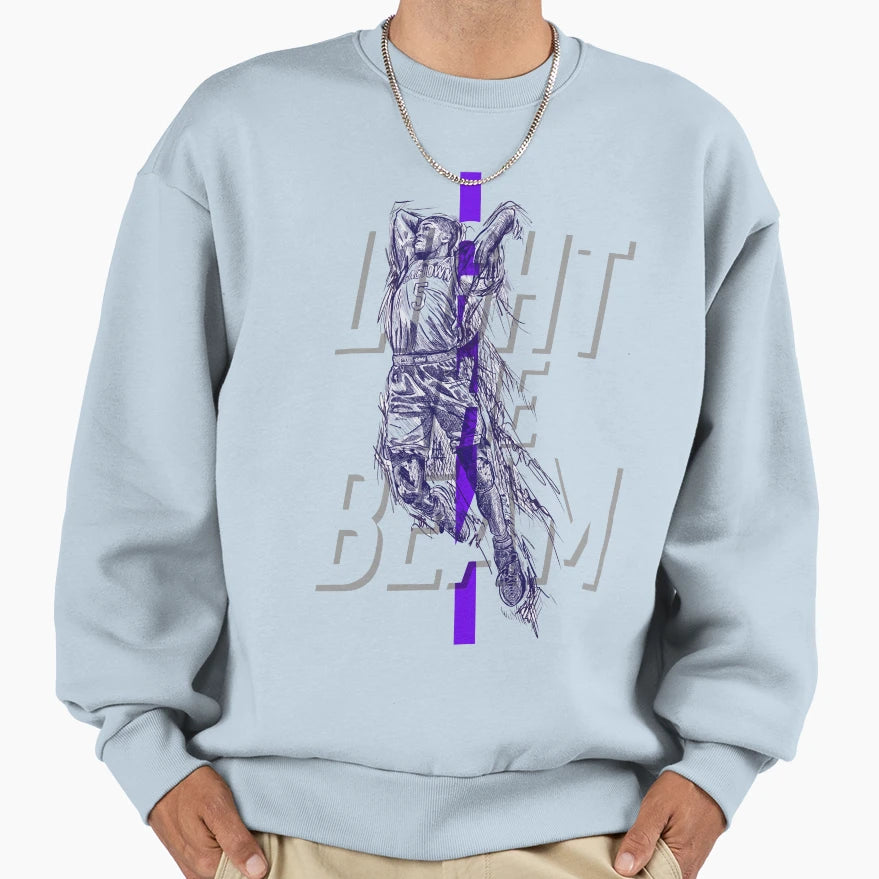 Large Deaaron Fox Light Beam Kings Sweatshirt - Graphic Print Men Women - T-Shirt, Sweatshirt, Hoodie
