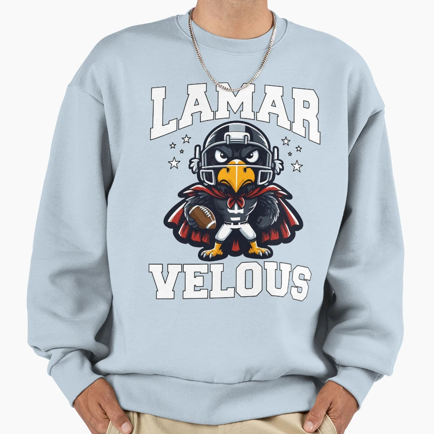 Lamar More Like Lamarvelous Football Sweatshirt - Minimalist Print Unisex - T-Shirt, Sweatshirt, Hoodie