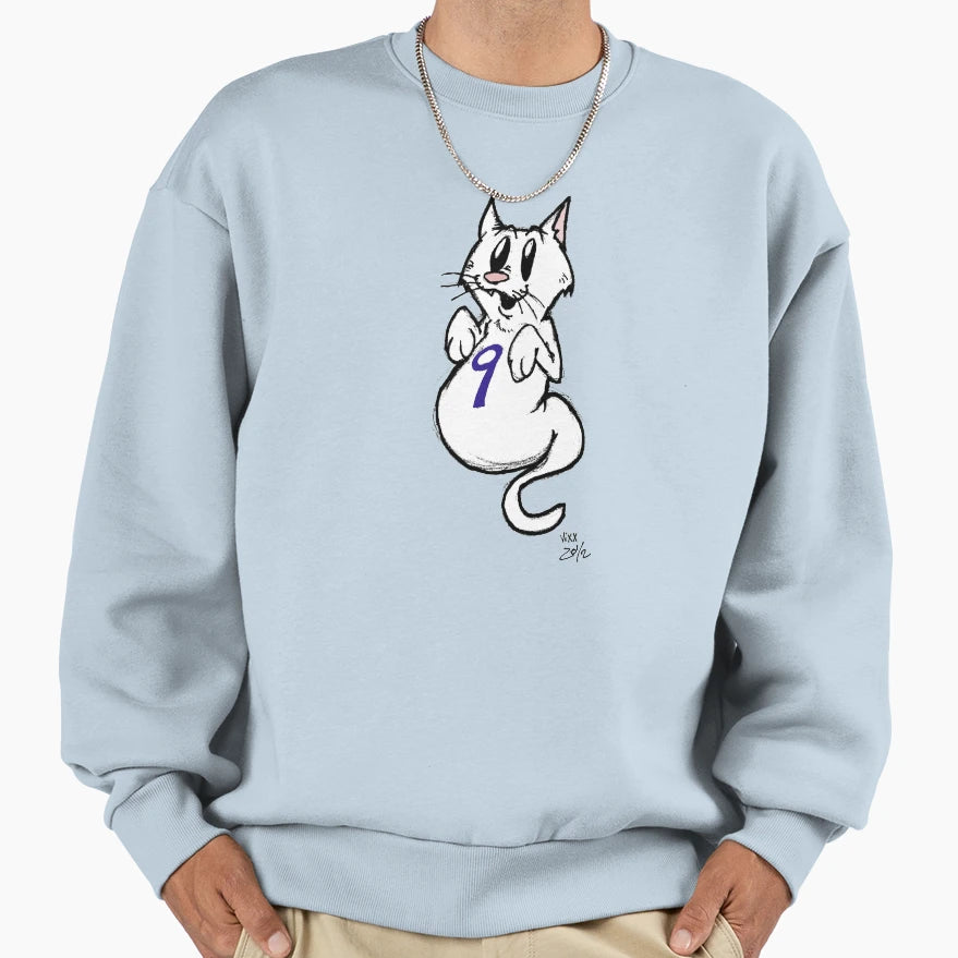 Ghost 9Th Life Sweatshirt - Trendy Graphic for Adults - T-Shirt, Sweatshirt, Hoodie