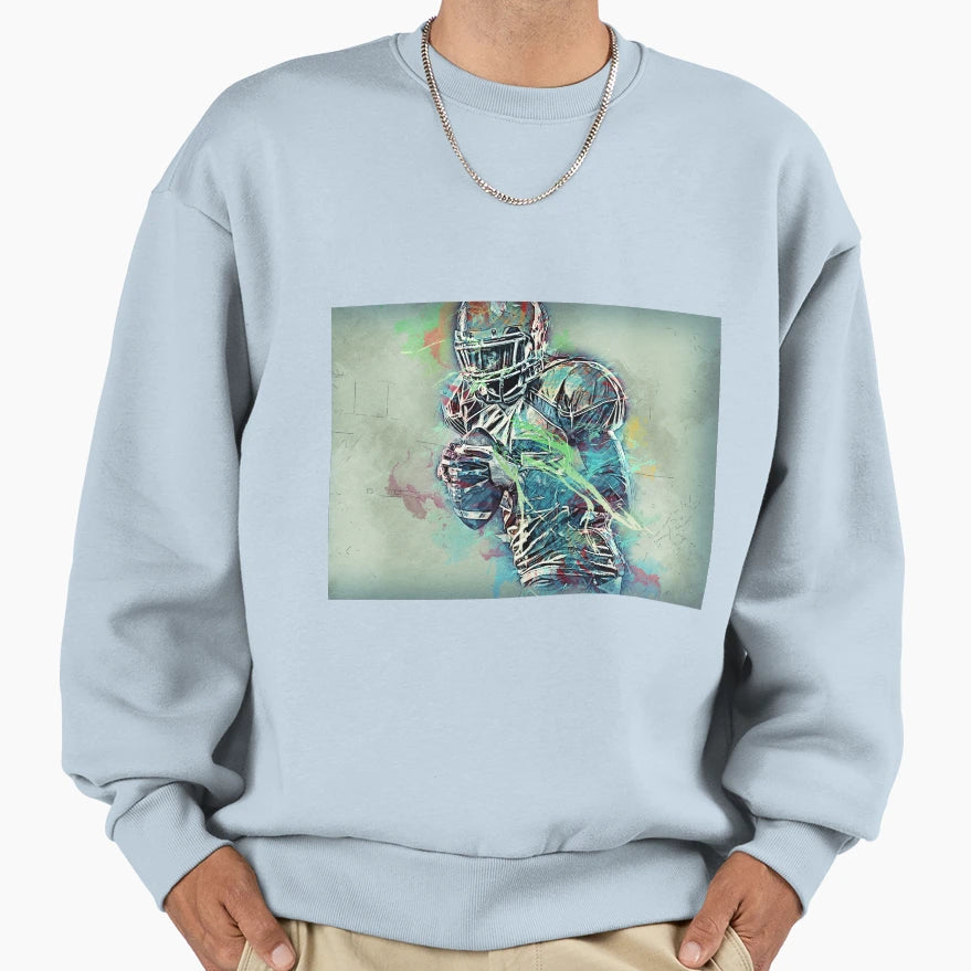 American Football Player Sweatshirt - Novelty Apparel Unisex - T-Shirt, Sweatshirt, Hoodie
