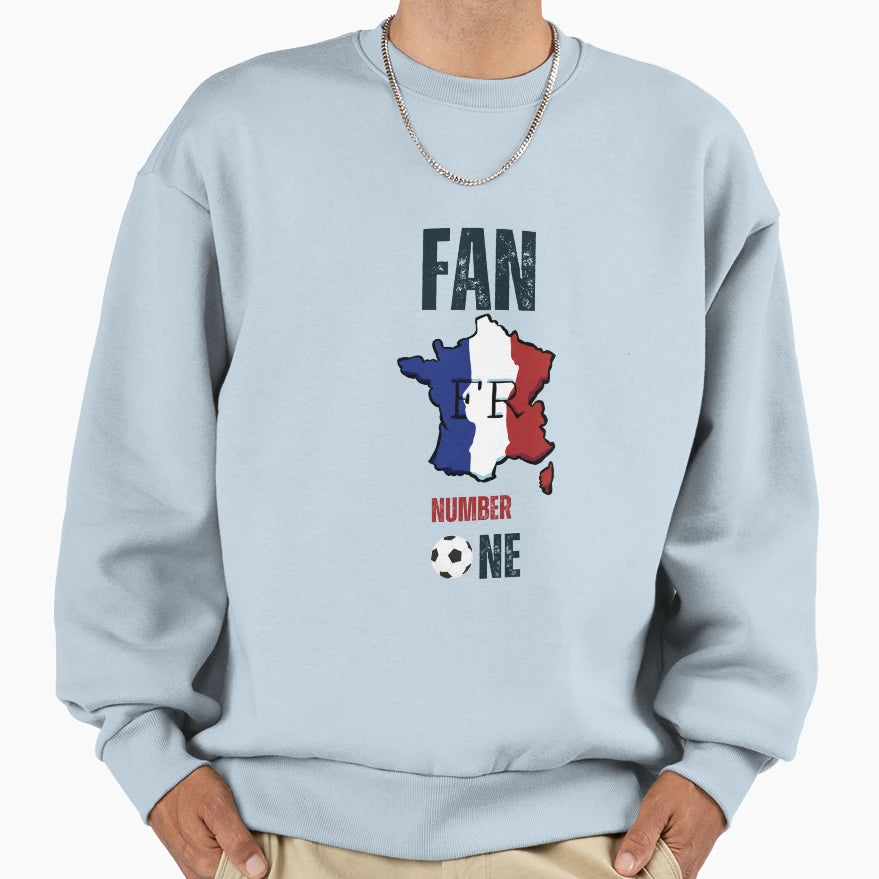 France Number One Fan Sweatshirt - Fun Novelty Design Unisex - T-Shirt, Sweatshirt, Hoodie