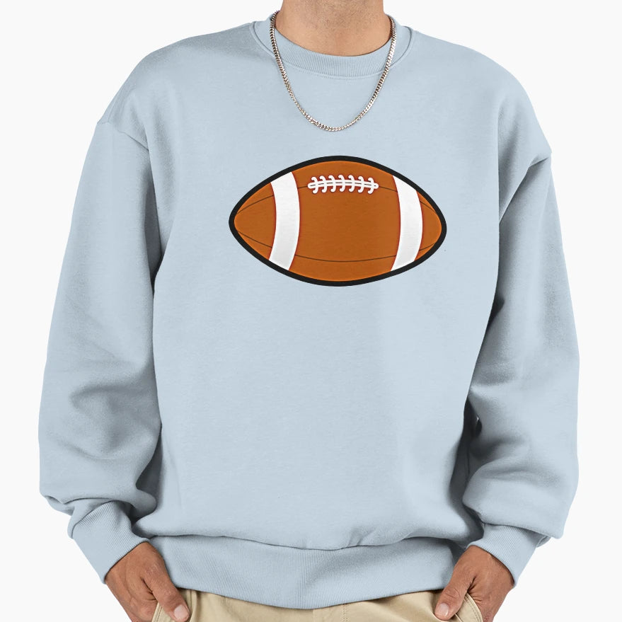 American Football Leather Ball Sweatshirt - Minimalist Print for Adults - T-Shirt, Sweatshirt, Hoodie