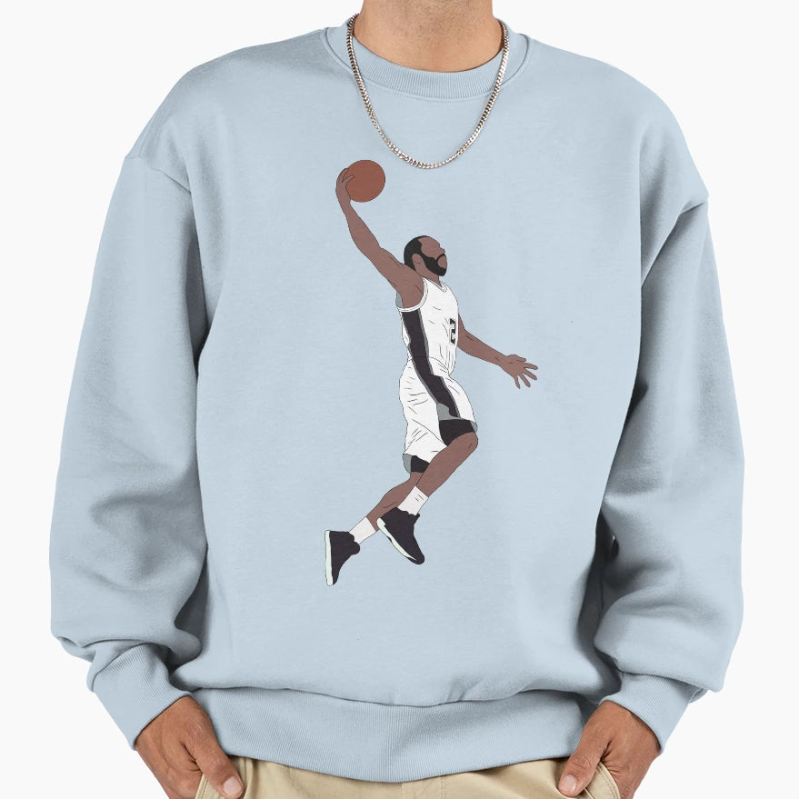 Kawhi Leonard Dunk Sweatshirt - Custom Art Print Men Women - T-Shirt, Sweatshirt, Hoodie