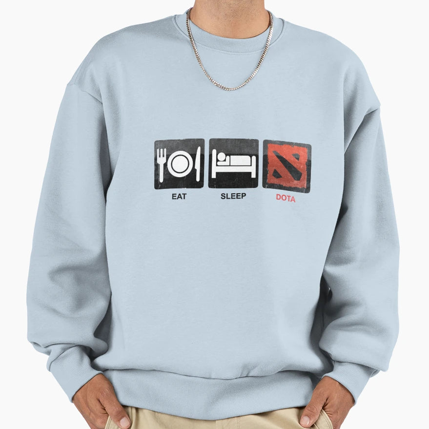 Eat Sleep Dota Sweatshirt - Minimalist Print for Adults - T-Shirt, Sweatshirt, Hoodie