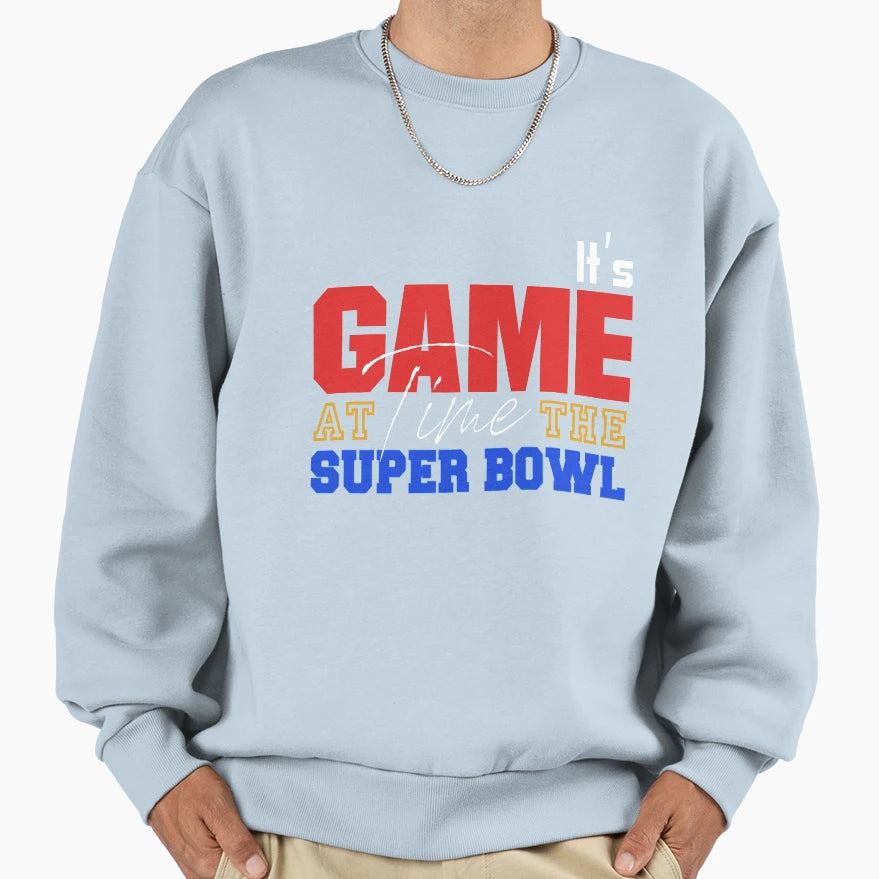 Its Game Time Super Bowl Sweatshirt - Minimalist Print Men Women - T-Shirt, Sweatshirt, Hoodie