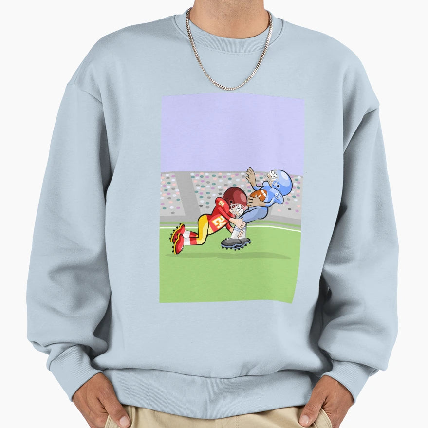 Intrepid American Football Player Sweatshirt - Unique Graphic Men Women - T-Shirt, Sweatshirt, Hoodie