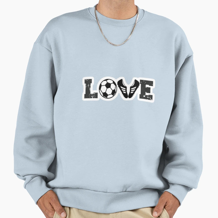 Soccer Love Football Boots And Ball Sweatshirt - Graphic Print Unisex - T-Shirt, Sweatshirt, Hoodie