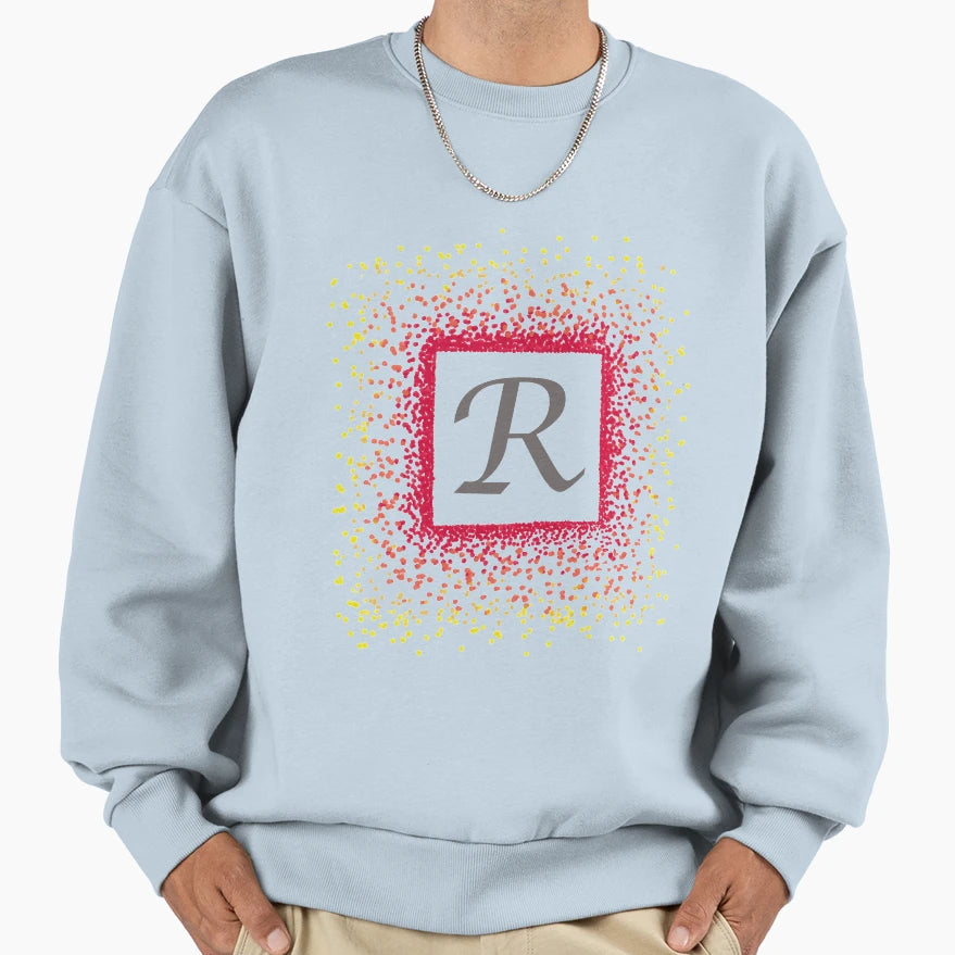 Warm Initial Burst R Sweatshirt - Graphic Print Unisex - T-Shirt, Sweatshirt, Hoodie