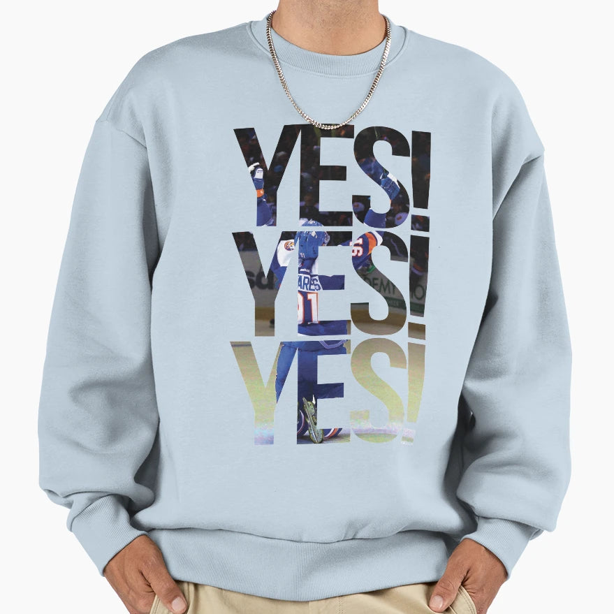Yes Yes Yes New York Islanders Sweatshirt - Fun Novelty Design for Adults - T-Shirt, Sweatshirt, Hoodie