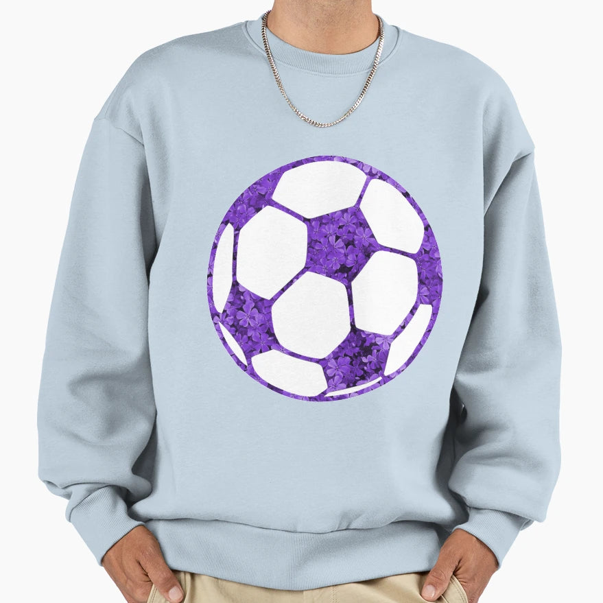 Flower Soccer Ball Sweatshirt - Unique Graphic Unisex - T-Shirt, Sweatshirt, Hoodie