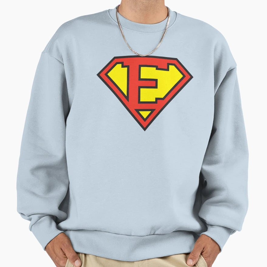 Super Initials E Sweatshirt - Unique Graphic Unisex - T-Shirt, Sweatshirt, Hoodie