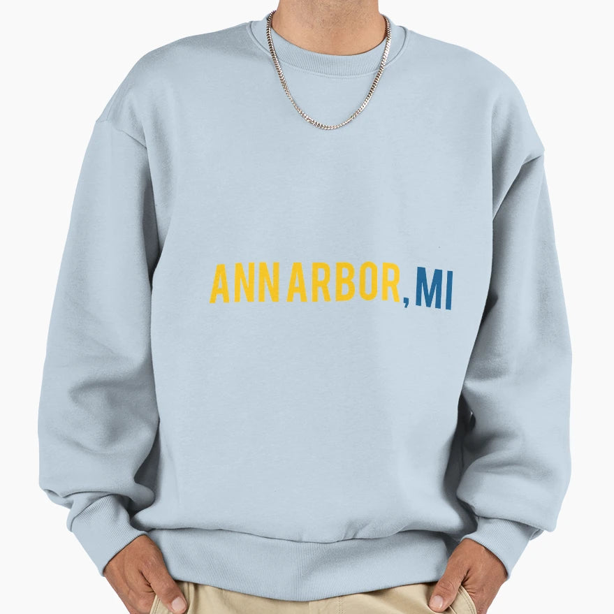 Ann Arbor Sweatshirt - Minimalist Print for Adults - T-Shirt, Sweatshirt, Hoodie