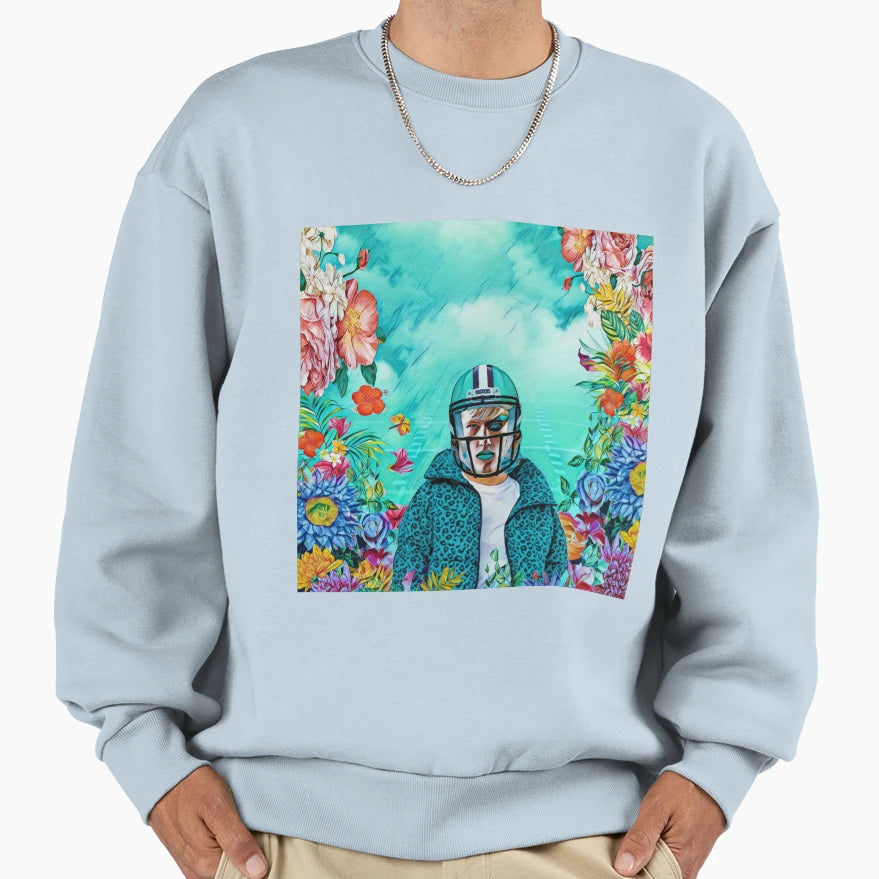 Floral American Football Sweatshirt - Streetwear Style for Adults - T-Shirt, Sweatshirt, Hoodie