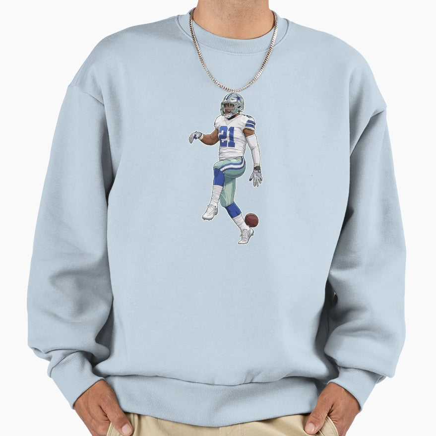 Ezekiel Elliott 21 Action Sweatshirt - Fun Novelty Design for Adults - T-Shirt, Sweatshirt, Hoodie