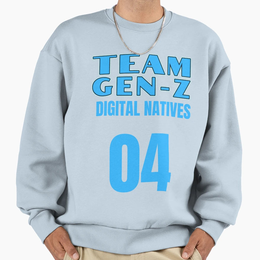 Team Gen Z Digital Natives Sweatshirt - Minimalist Print for Adults - T-Shirt, Sweatshirt, Hoodie