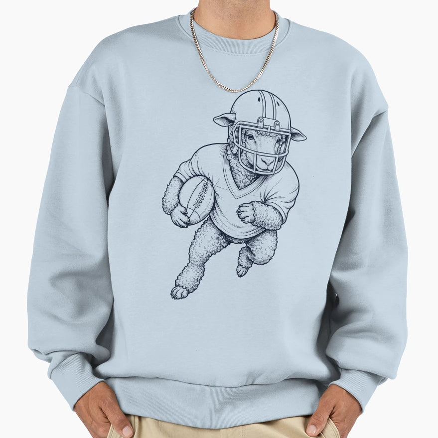 Sheep Playing American Football Sweatshirt - Custom Art Print for Adults - T-Shirt, Sweatshirt, Hoodie