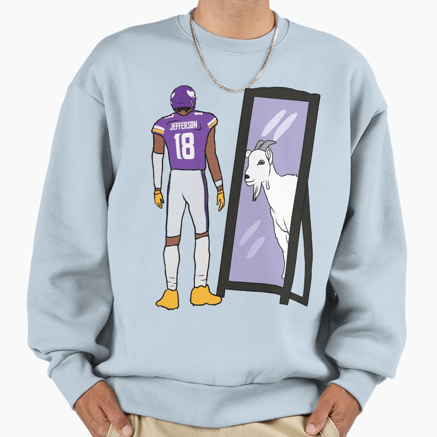 JJ Mirror Goat Sweatshirt - Fun Novelty Design Unisex - T-Shirt, Sweatshirt, Hoodie