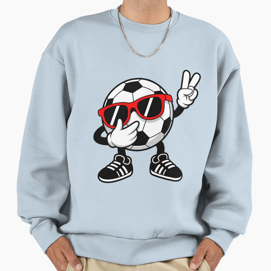 Dabbing Soccer Sports Player Sweatshirt - Aesthetic Graphic Men Women - T-Shirt, Sweatshirt, Hoodie