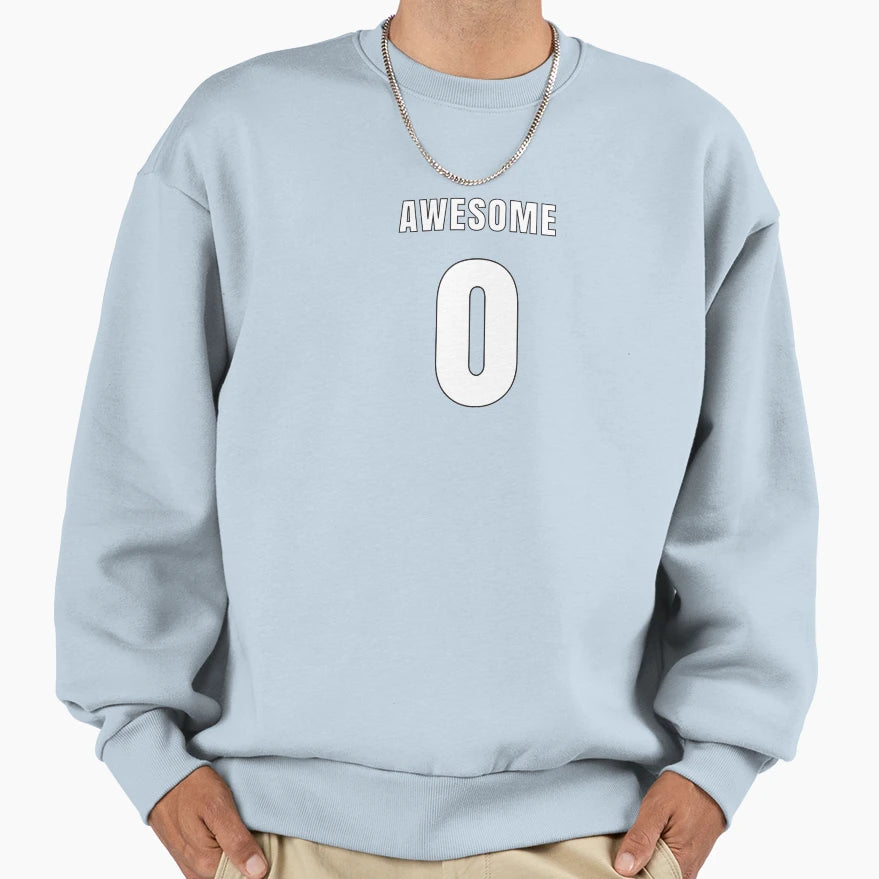 Awesome Number 0 Back Sweatshirt - Casual Everyday Wear for Adults - T-Shirt, Sweatshirt, Hoodie