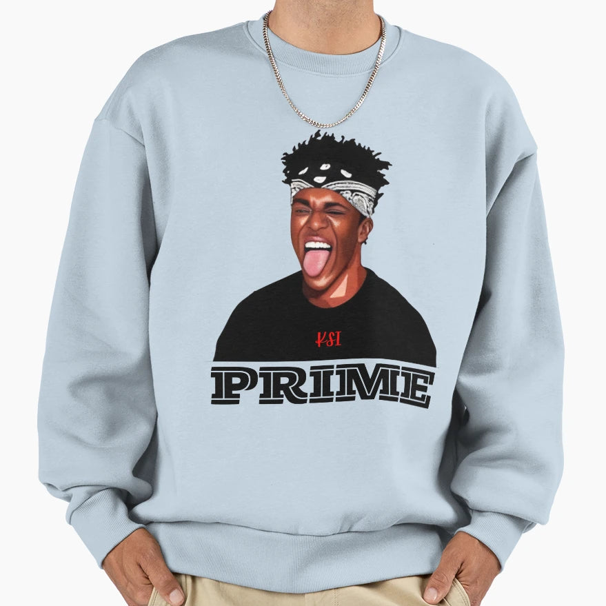 Ksi Prime Sweatshirt - Minimalist Print for Adults - T-Shirt, Sweatshirt, Hoodie
