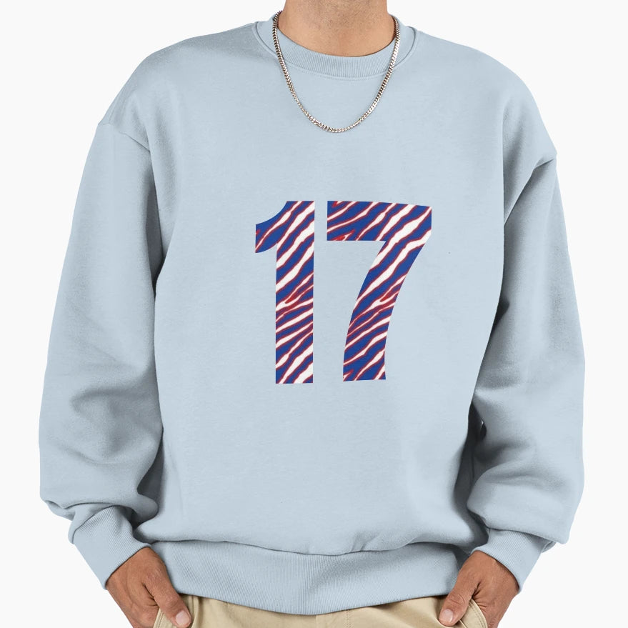 17 Blue And Red Sweatshirt - Trendy Graphic Men Women - T-Shirt, Sweatshirt, Hoodie