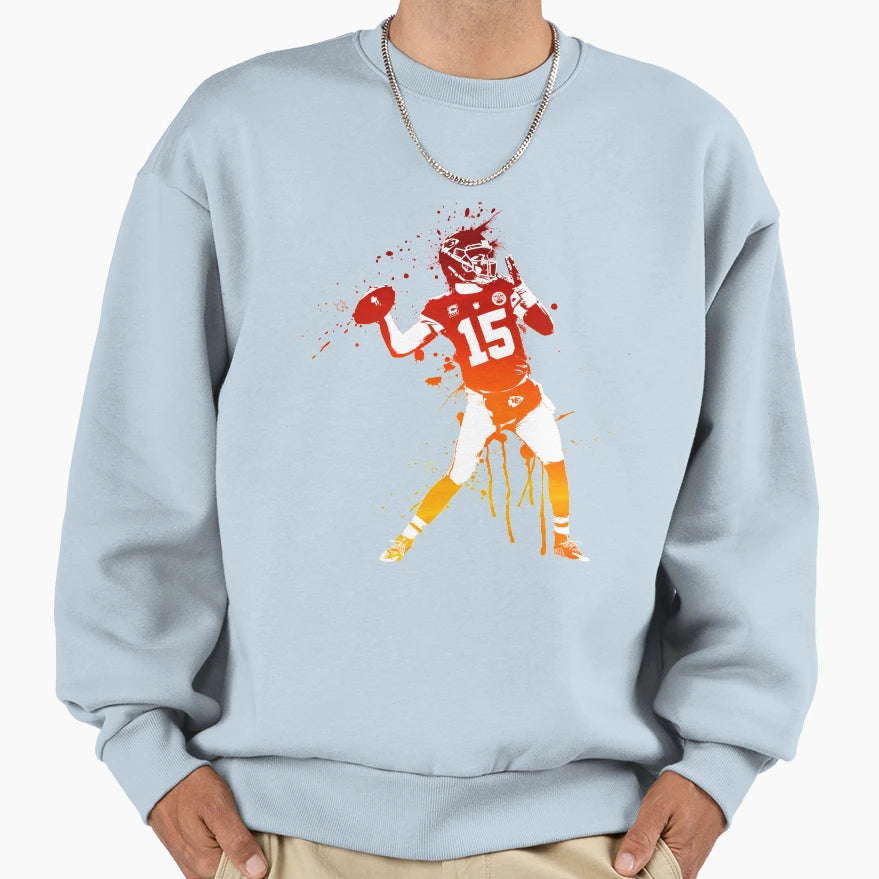 Football Mahomes Kansas Sweatshirt - Fun Novelty Design for Adults - T-Shirt, Sweatshirt, Hoodie