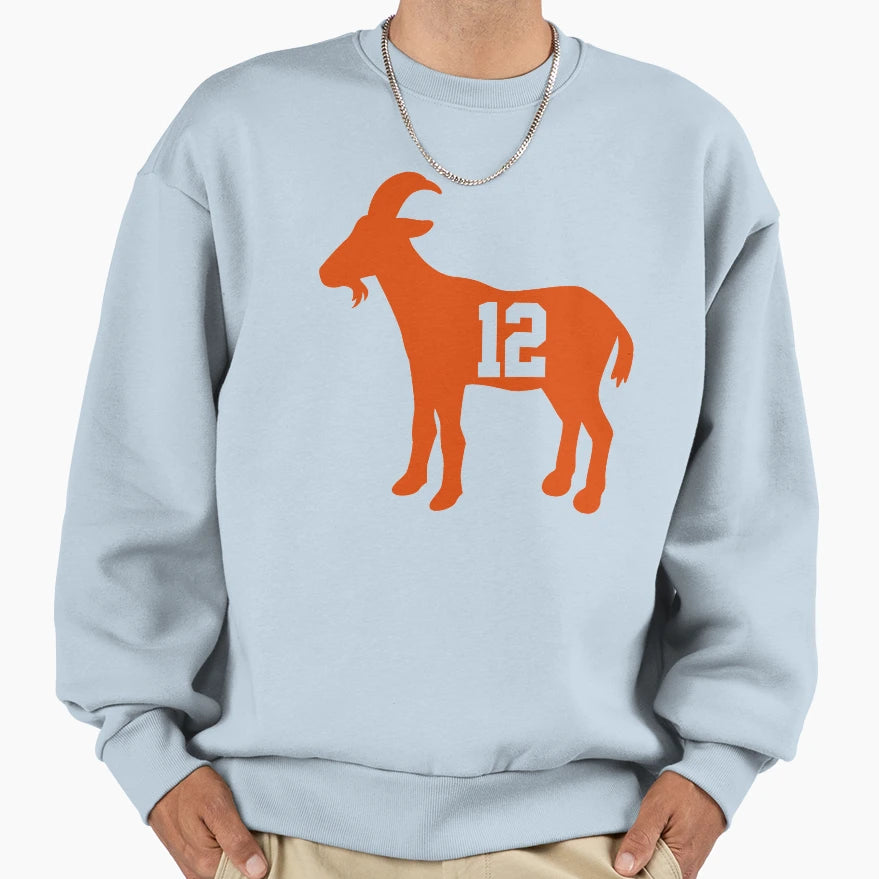12 Number Goat Footballer Sweatshirt - Casual Everyday Wear for Adults - T-Shirt, Sweatshirt, Hoodie