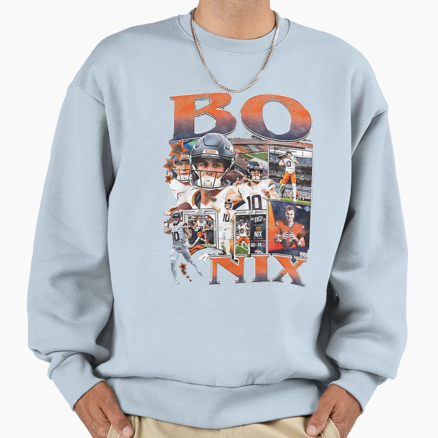 Bo Custom Nix Denver Sweatshirt - Novelty Apparel for Adults - T-Shirt, Sweatshirt, Hoodie