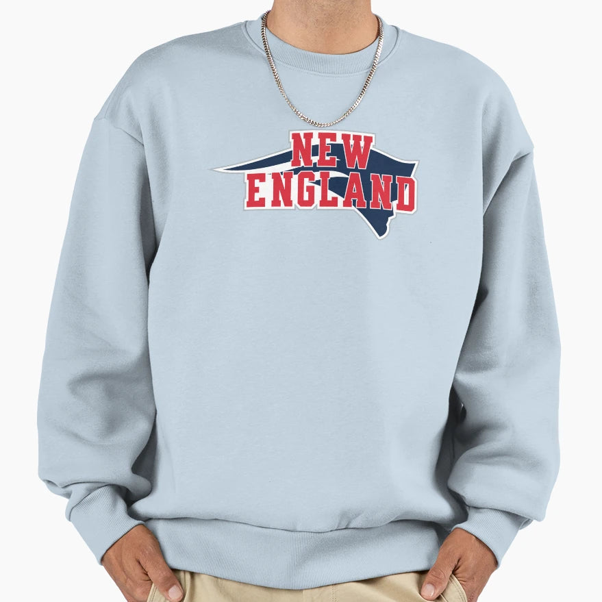 New England Football Sweatshirt - Streetwear Style for Adults - T-Shirt, Sweatshirt, Hoodie