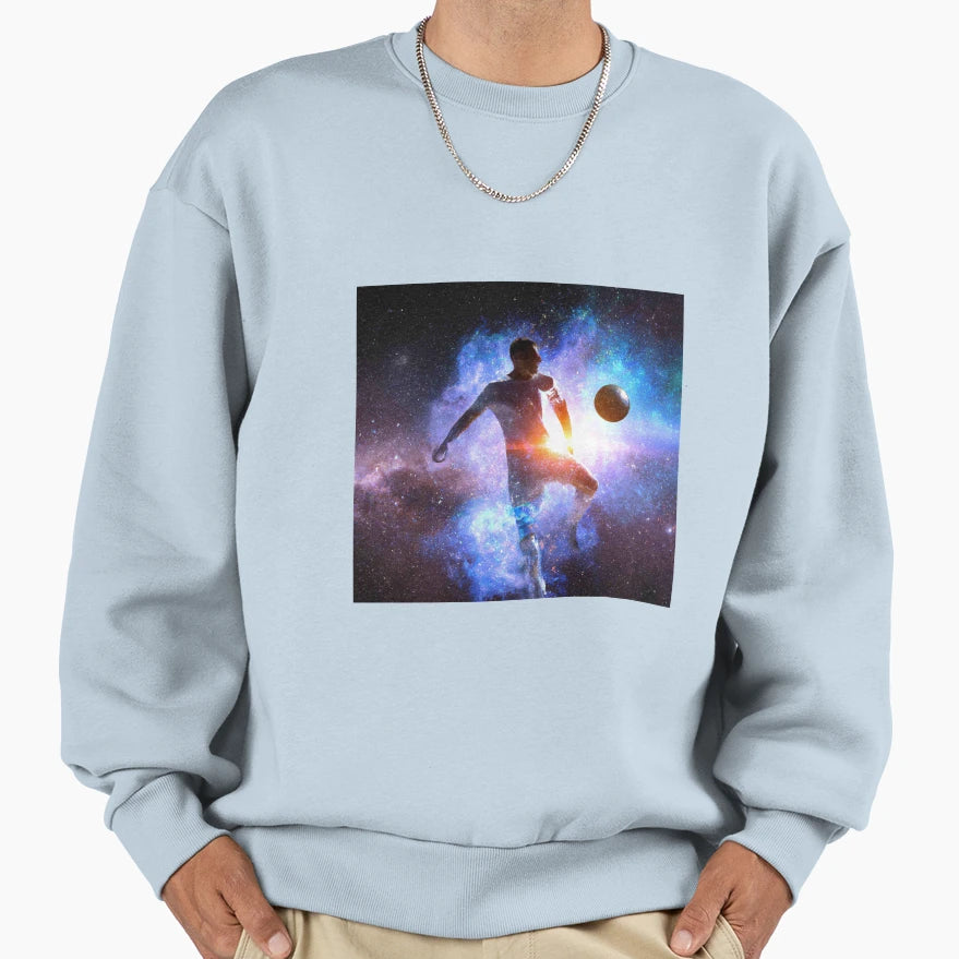 Football Player Space Sweatshirt - Fun Novelty Design Men Women - T-Shirt, Sweatshirt, Hoodie