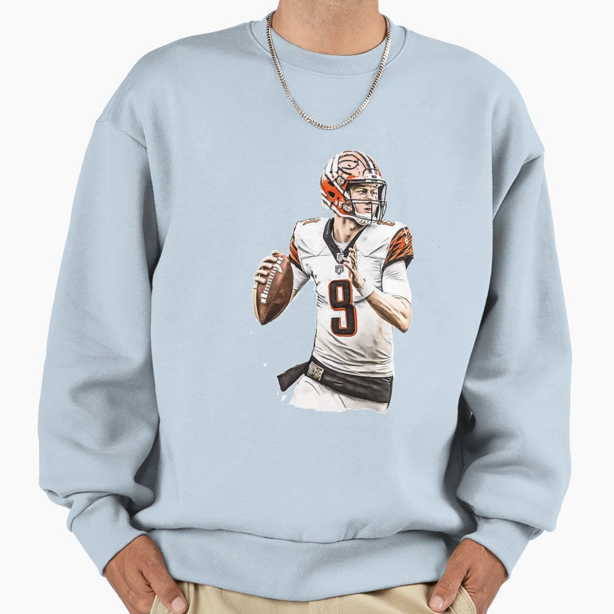Player Sports Quarterback 14 Wide Sweatshirt - Trendy Graphic for Adults - T-Shirt, Sweatshirt, Hoodie