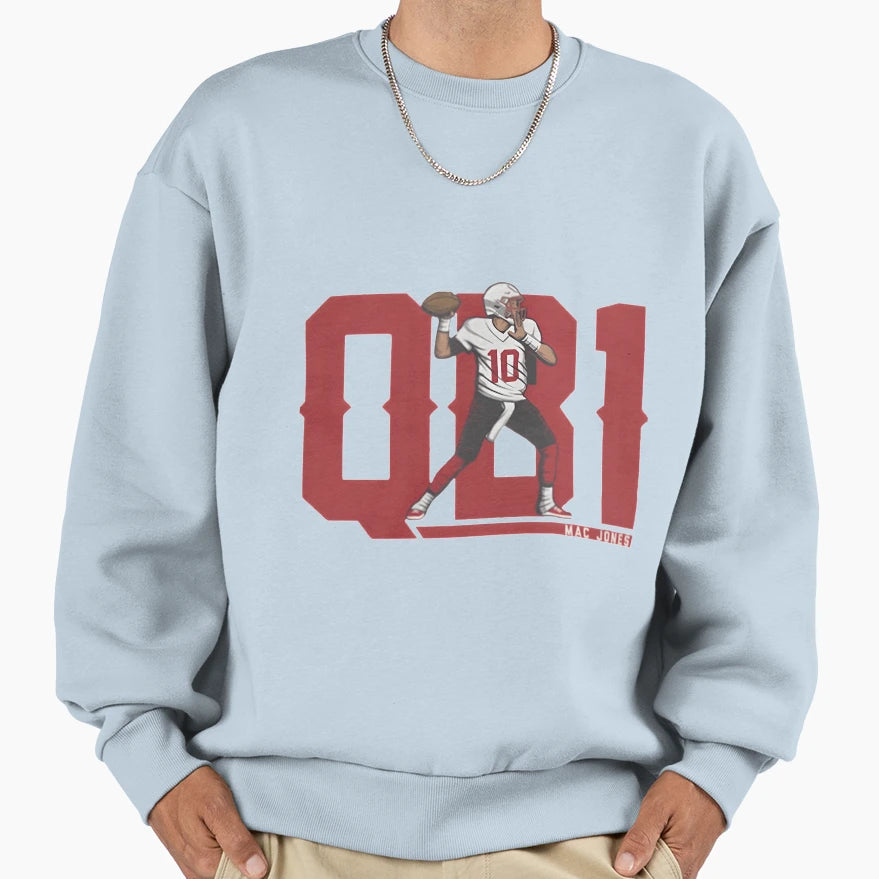 Mac Jones Qb1 Essentiel Sweatshirt - Fun Novelty Design Unisex - T-Shirt, Sweatshirt, Hoodie