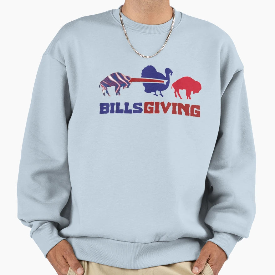 Happy Billsgiving Chicken Sweatshirt - Casual Everyday Wear for Adults - T-Shirt, Sweatshirt, Hoodie