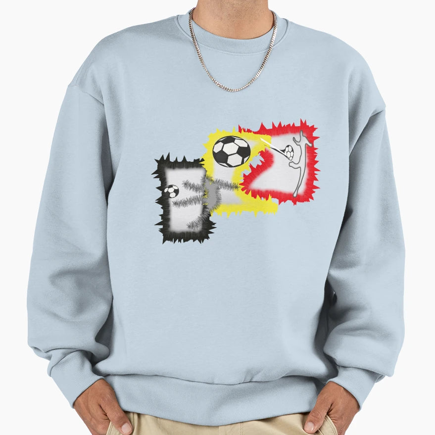 Football Player Football Footballer Sweatshirt - Minimalist Print Unisex - T-Shirt, Sweatshirt, Hoodie