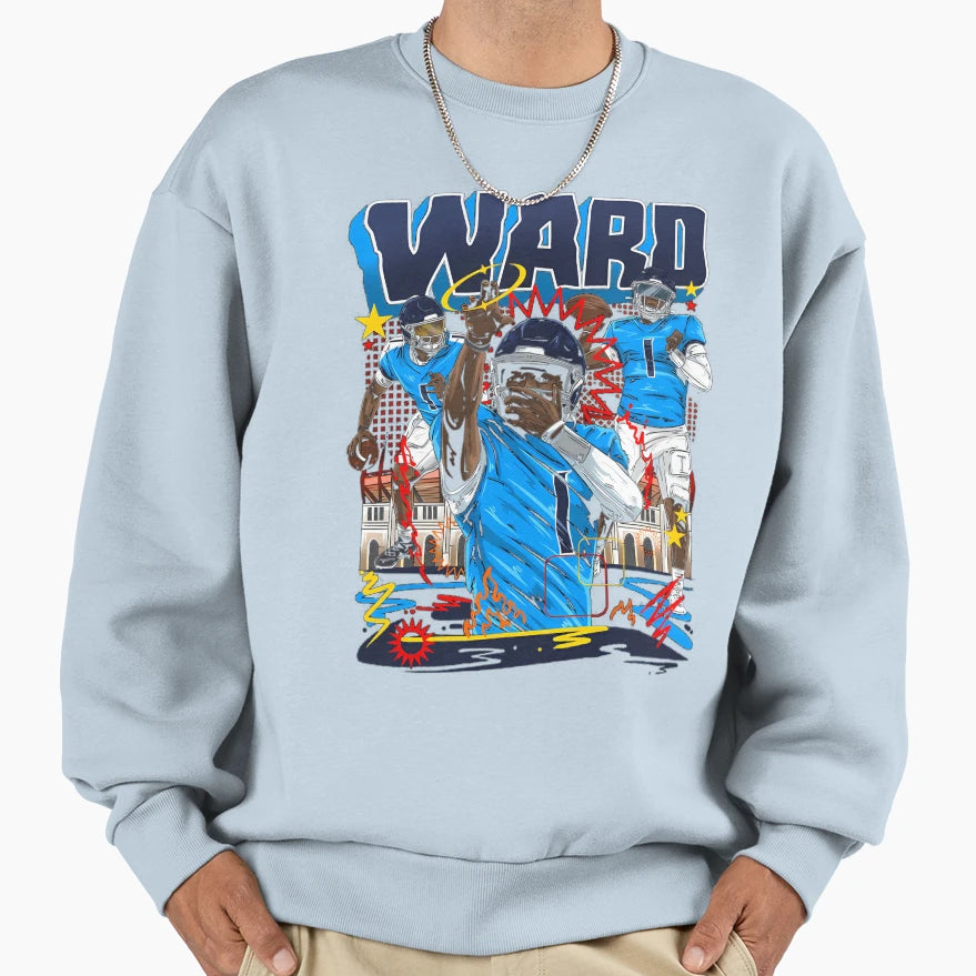 Cam Ward Tennessee Collage Sweatshirt - Casual Everyday Wear Unisex - T-Shirt, Sweatshirt, Hoodie