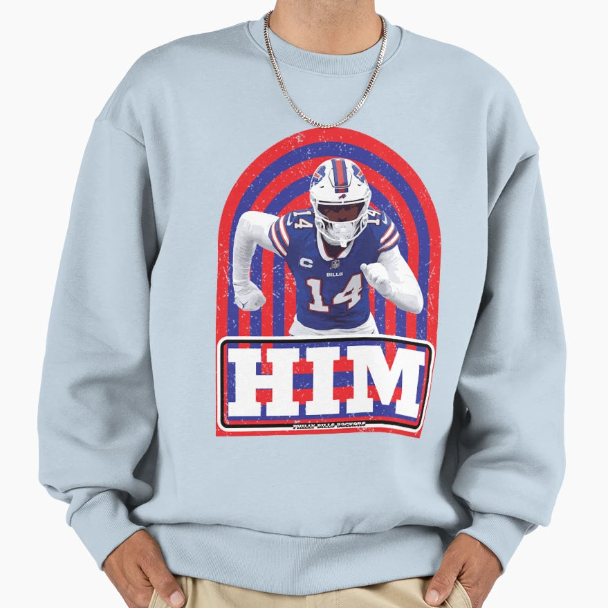 Quarterback Player 14 Wide Sweatshirt - Fun Novelty Design for Adults - T-Shirt, Sweatshirt, Hoodie